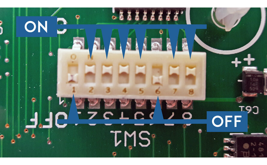 Setting a Slider Dip Switch