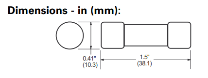 Milnor Article: Fuse part numbers by size and style