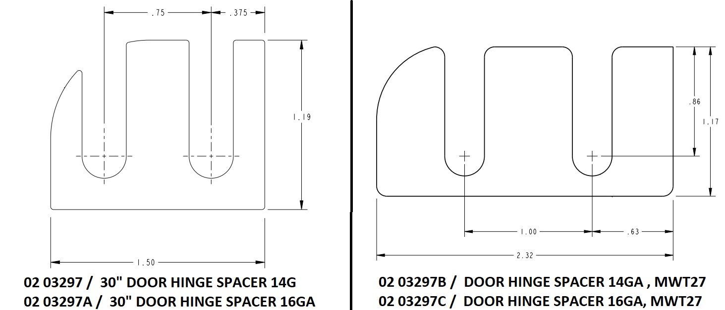 rigid mount shims