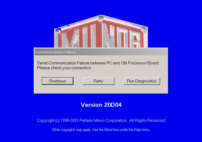 Serial Communication Failure Pciture