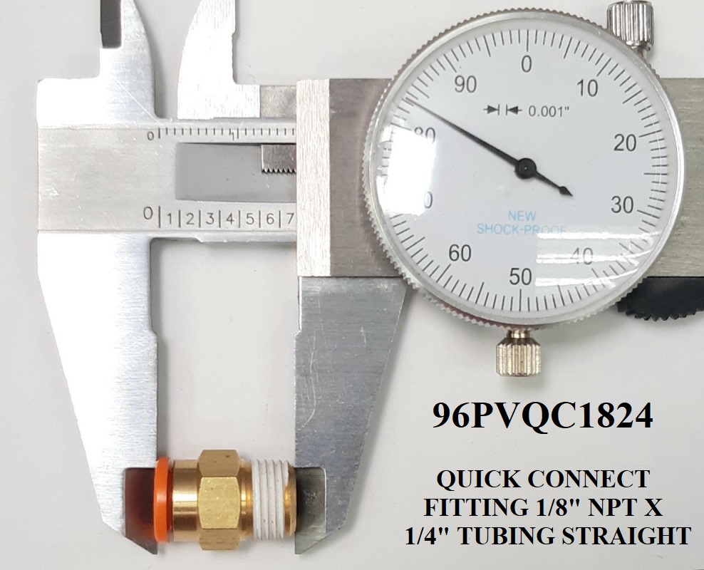 96PVQC1824  QUICK CONNECT FITTING TUBING STRAIGHT